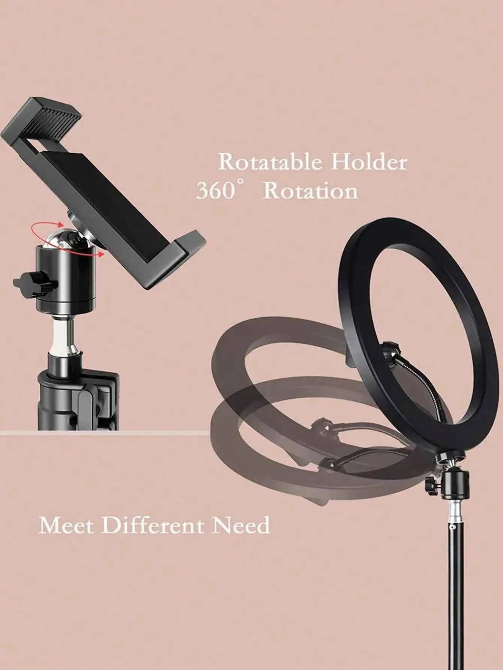 Professional Ring Light with Tripod Stand - 10-Inch Live Streaming Kit