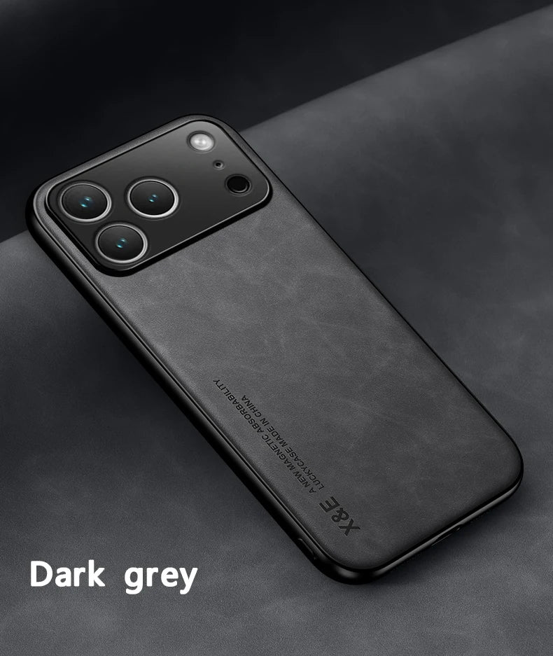 Luxury iPhone Shockproof Case - Magnetic Car Holder
