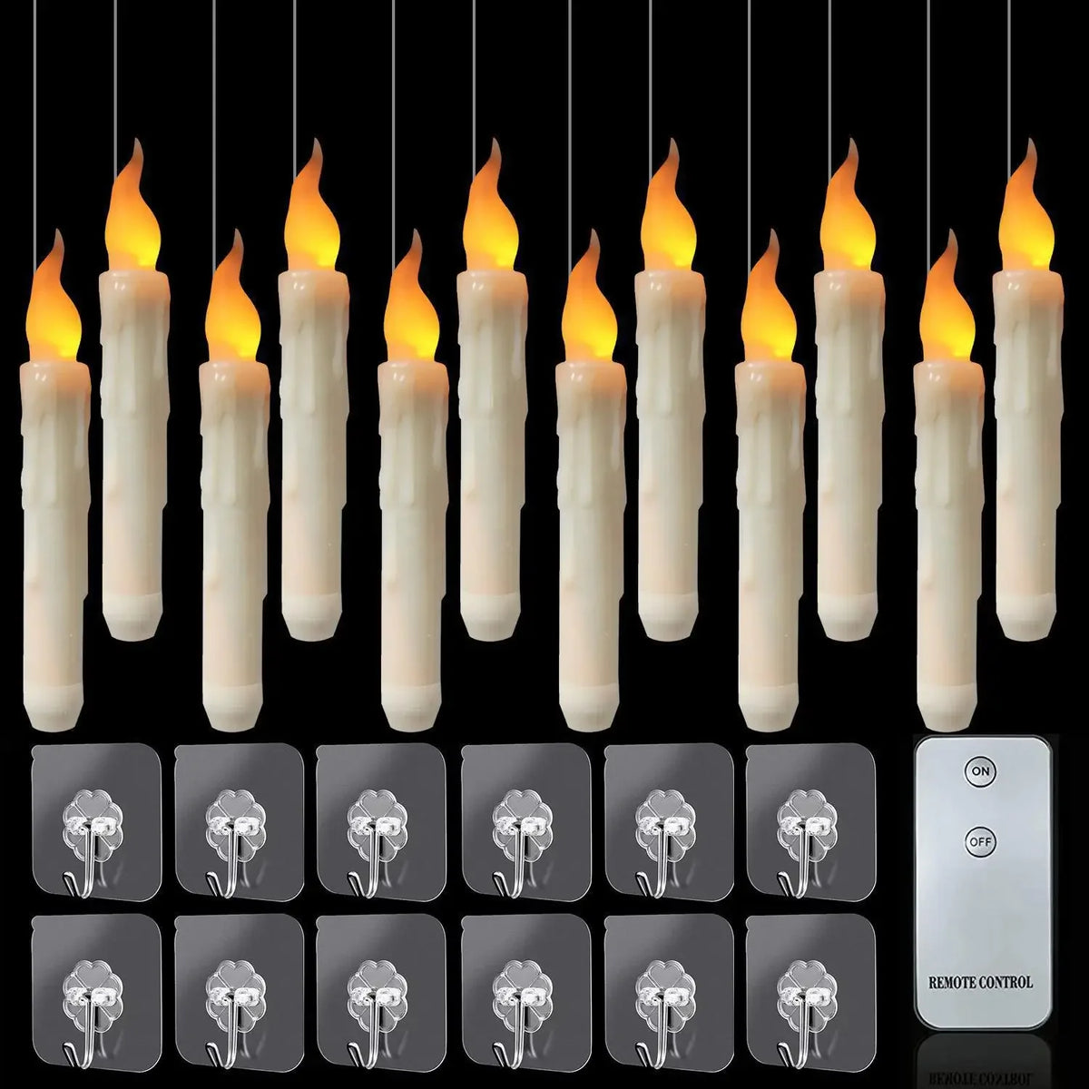 Magical Floating Candles with Wand Control - Realistic LED Decor