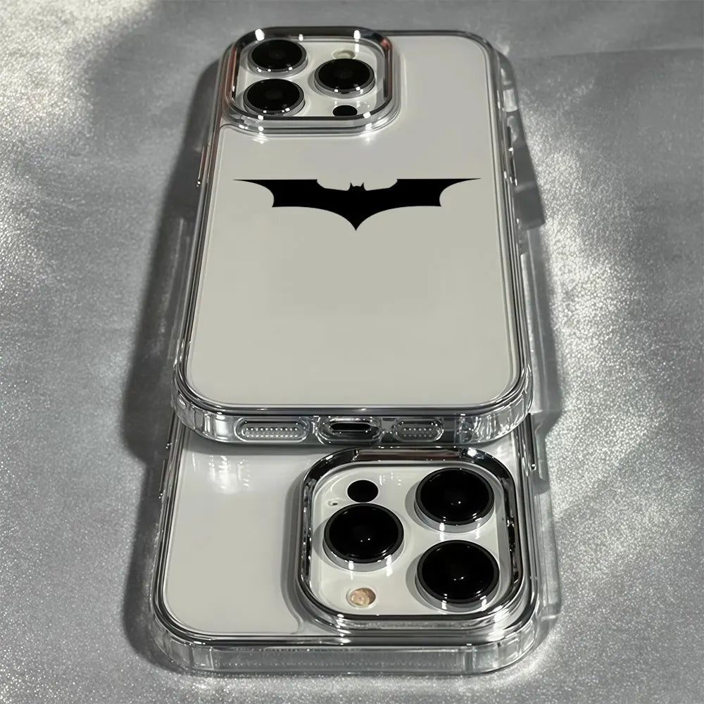 Premium Transparent Phone Case - Silver Lens Armor Cover