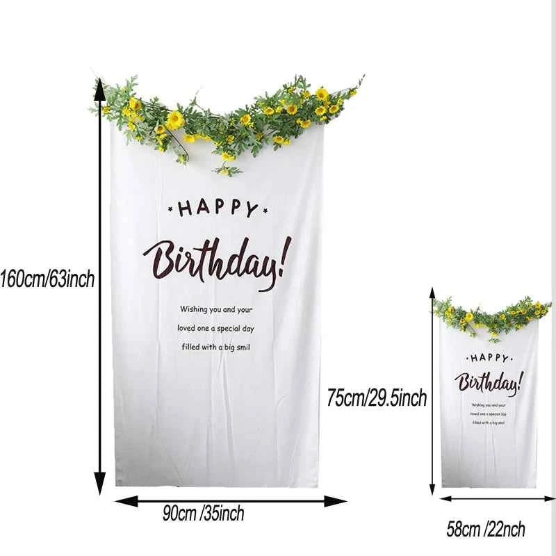 Premium Birthday Backdrop Tapestry - Festive Home Decor