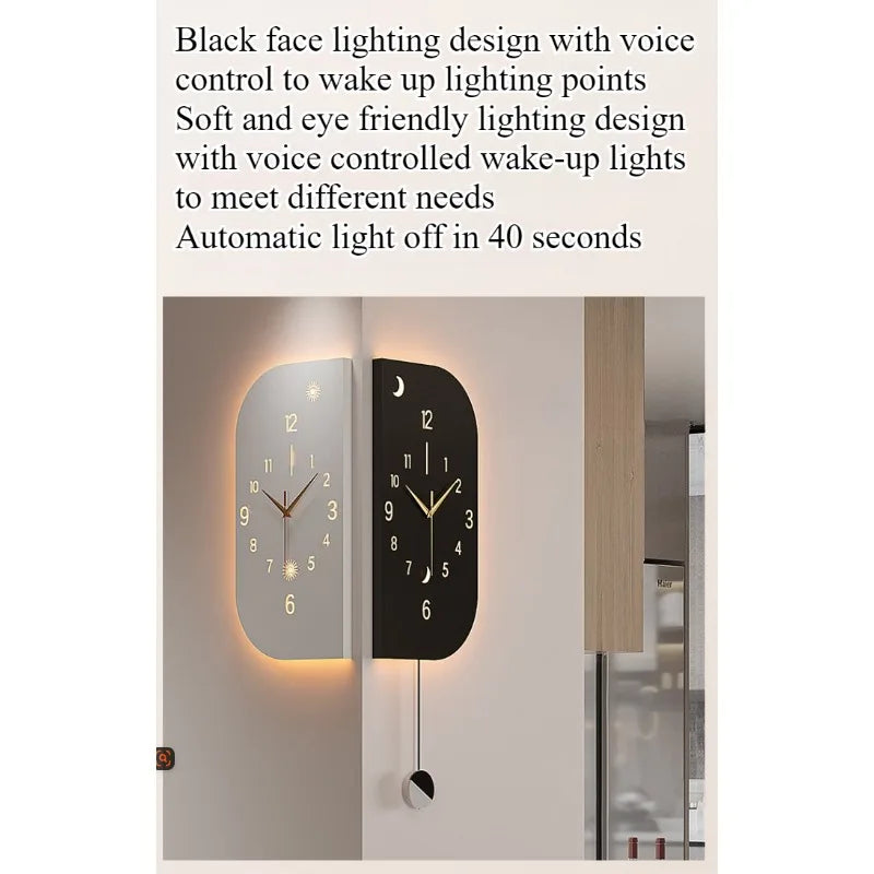 Elegant Double Sided Wall Clock - Premium Metal Design