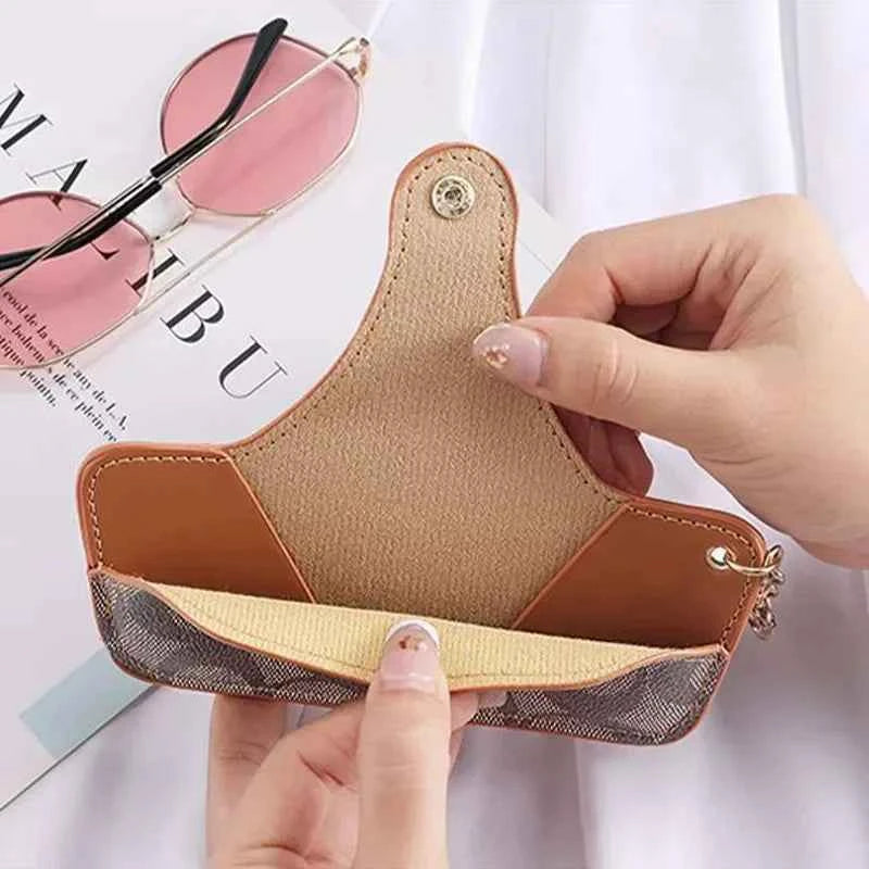 Portable Glasses Case with Keychain - Protective Travel Pouch