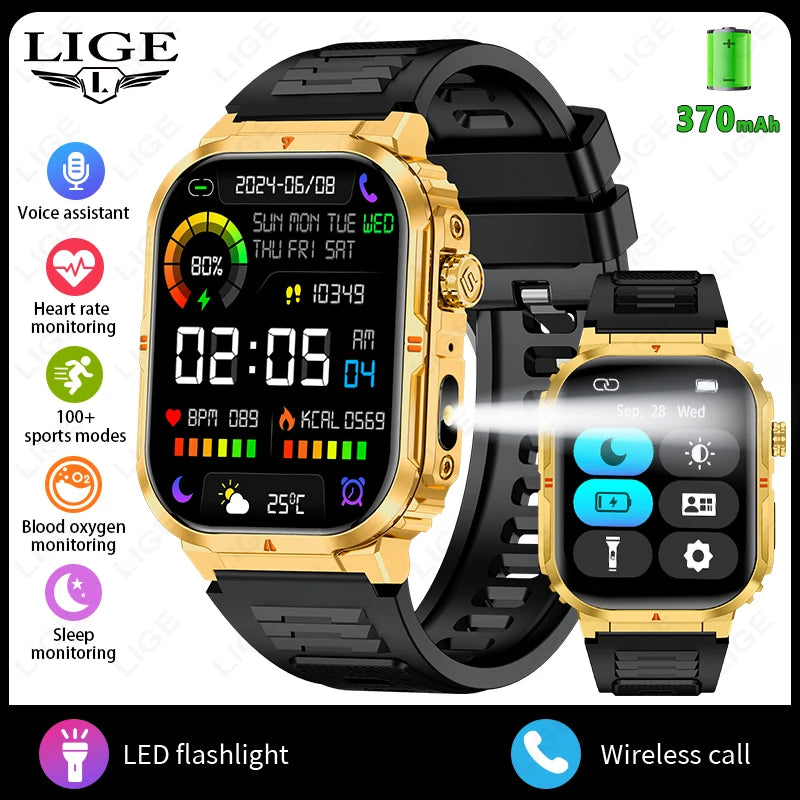 Ultimate Smart Watch For Men - IP68 Waterproof & Health Monitor