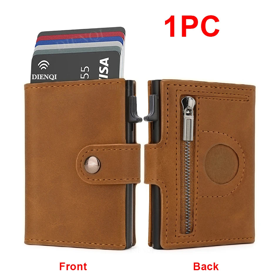 Luxury Carbon Fiber Airtag Wallet - Slim Minimalist Credit Card Holder