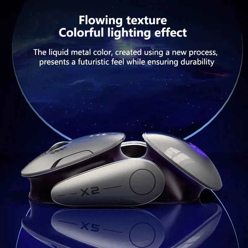 Inphic X2 V2 Wireless Gaming Mouse Metal Base Rechargeable Silent Office Bluetooth Mouse For Computer Laptop Office Game
