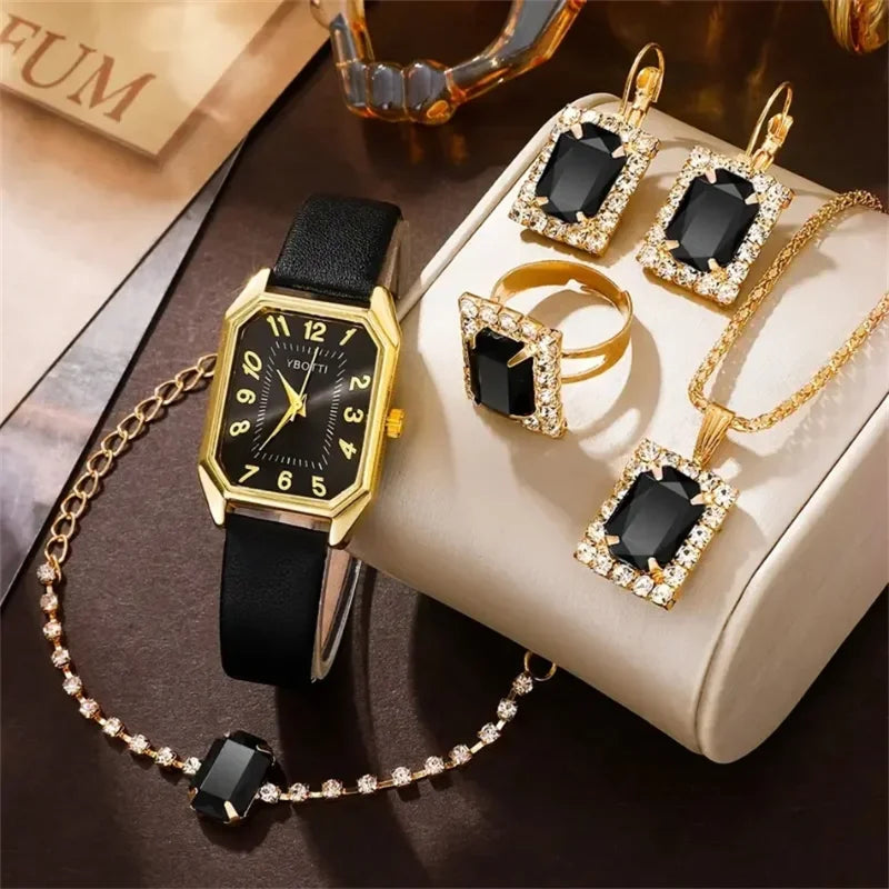 Elegant Square Women's Watch - Classic Leather Quartz Timepiece