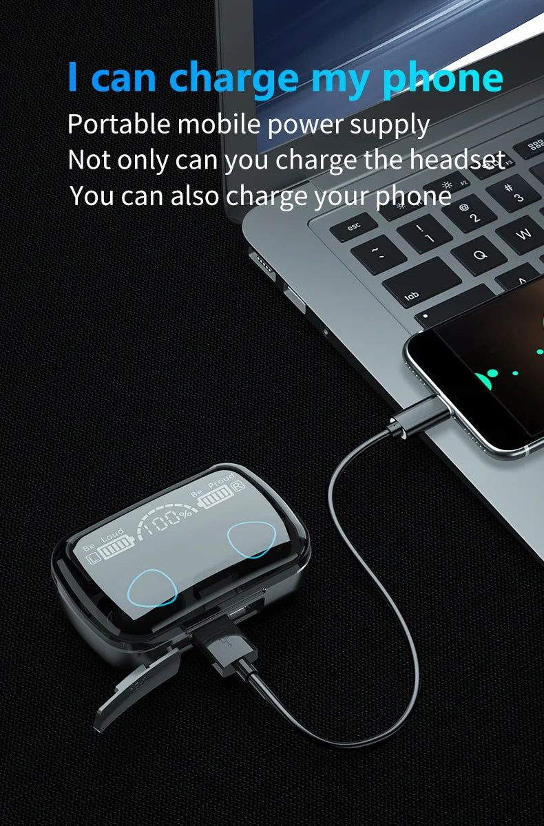 Wireless Earbuds with Power Bank - Premium Sports & Gaming BT Headset