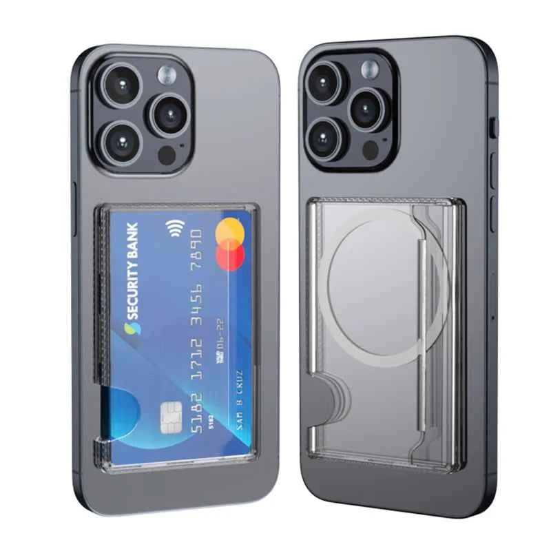 MagSafe Compatible Magnetic Card Holder & Clear Cover - Premium