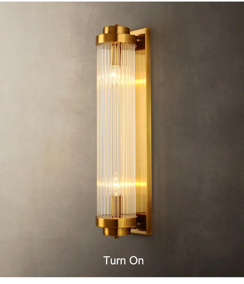 Elegant Modern Wall Sconce - Brushed Gold LED Lamp