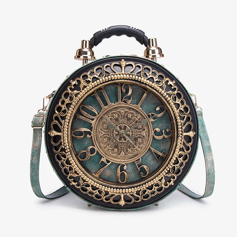 Elegant Clock Handbag - Unique Design Crossbody Bag