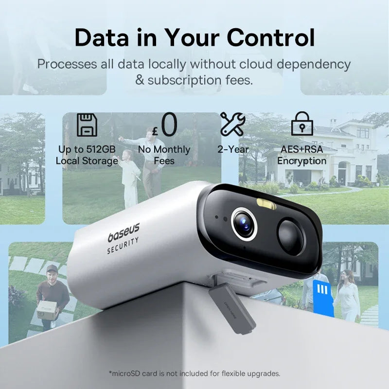Wireless Solar Security Camera - 2K HD & IP67 Waterproof