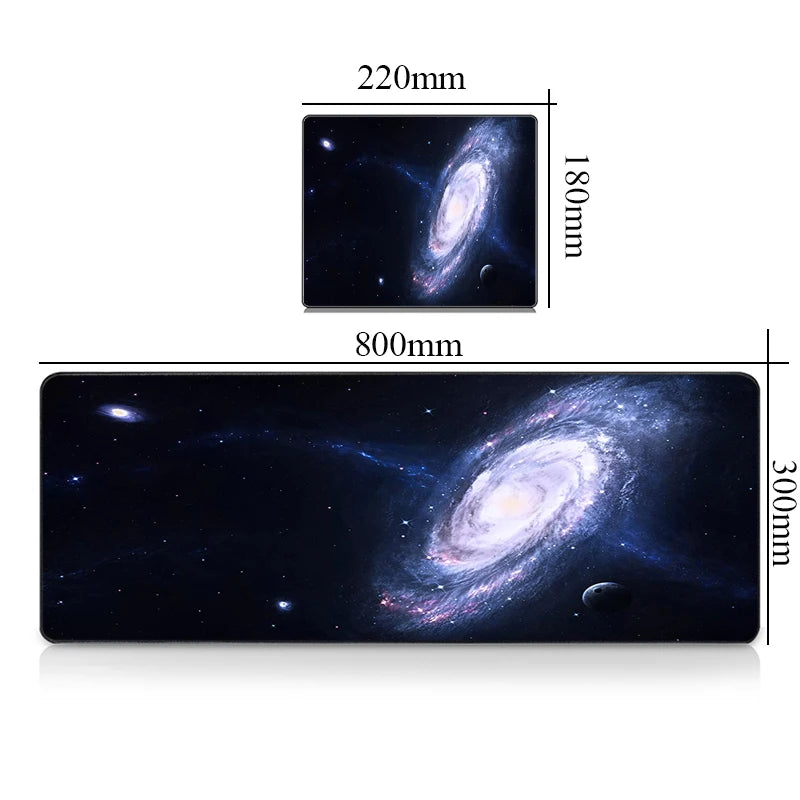 Premium Gaming Desk Mat - Large Mousepad with Galaxy Design