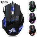 Premium Wired Gaming Mouse - Ergonomic 7-Button with 5500 DPI