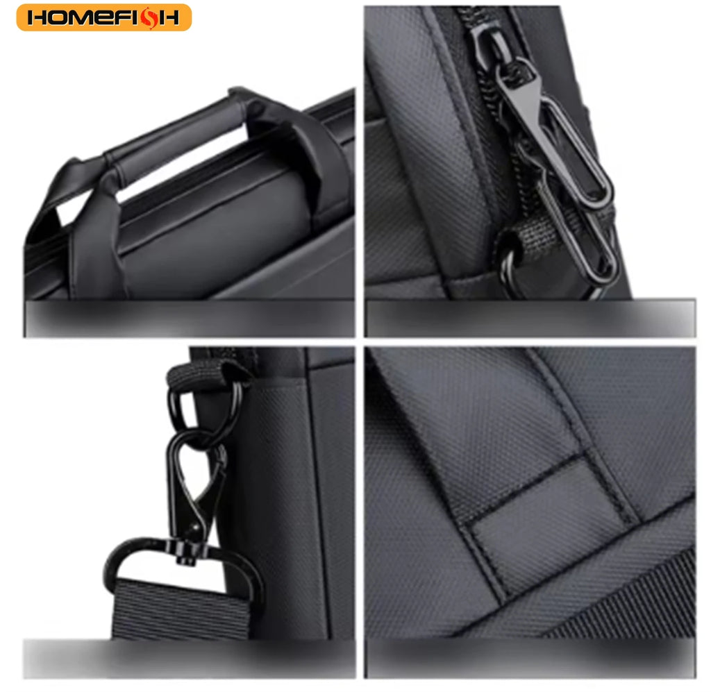Premium 15-Inch Laptop Shoulder Bag - Waterproof Business Messenger