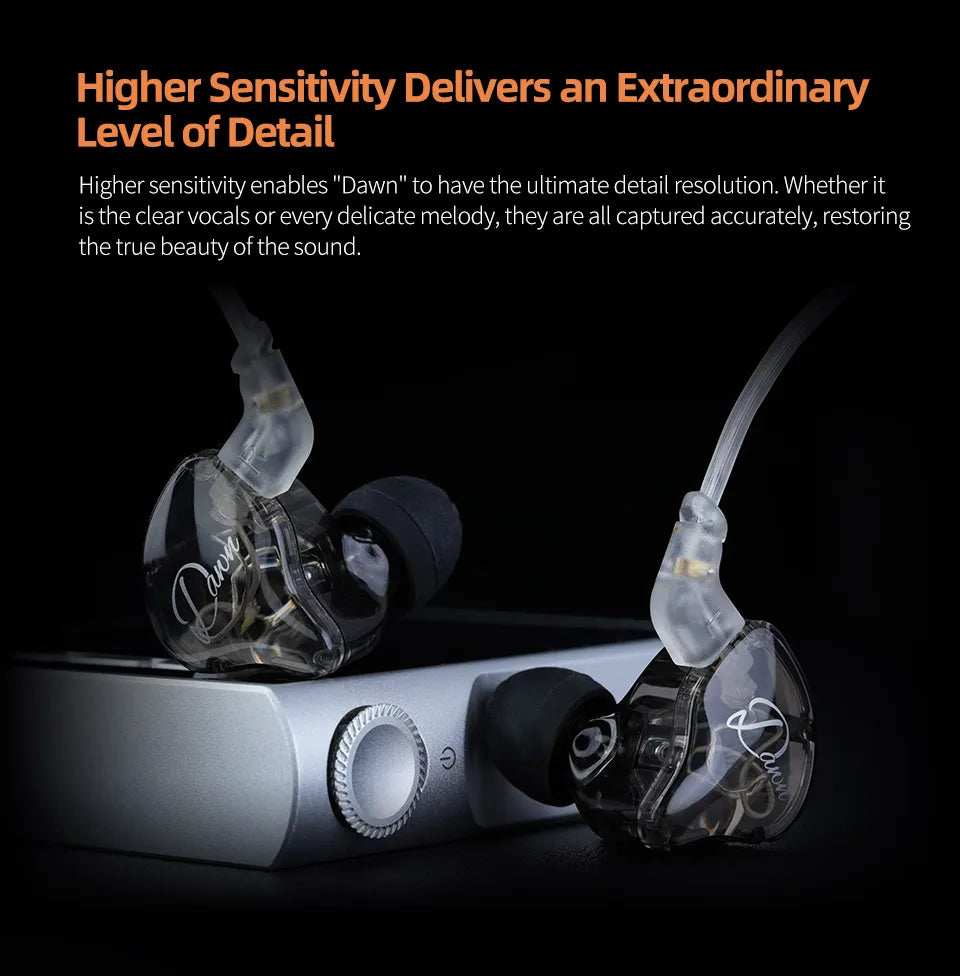 Premium Wired Earphones HiFi Bass - Detachable Cable Earbuds