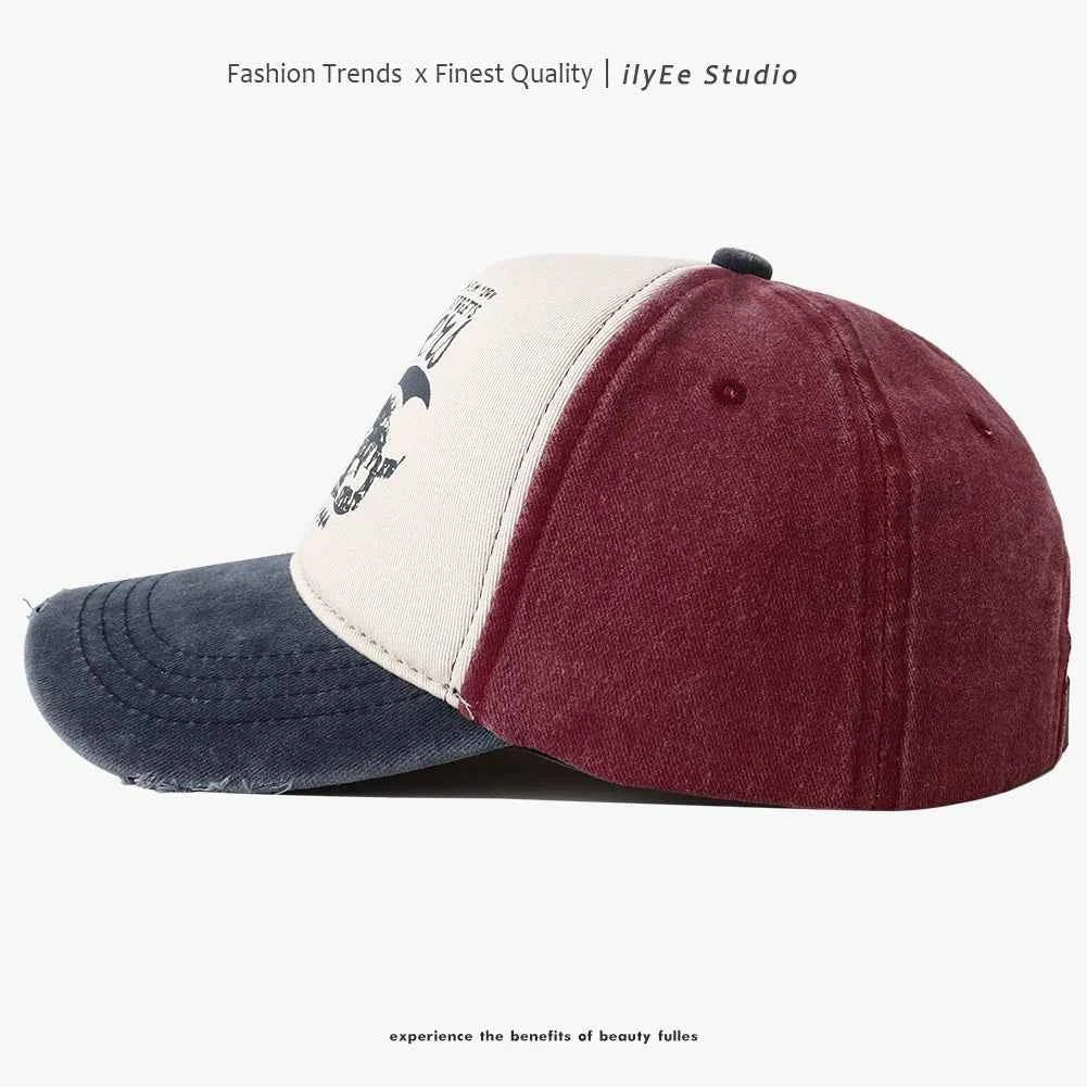 New Washed Cotton Baseball Cap for Women Men Adjustable Snapback Hats Motorcycle Print Hip Hop Dad Hat Men's Summer Cap