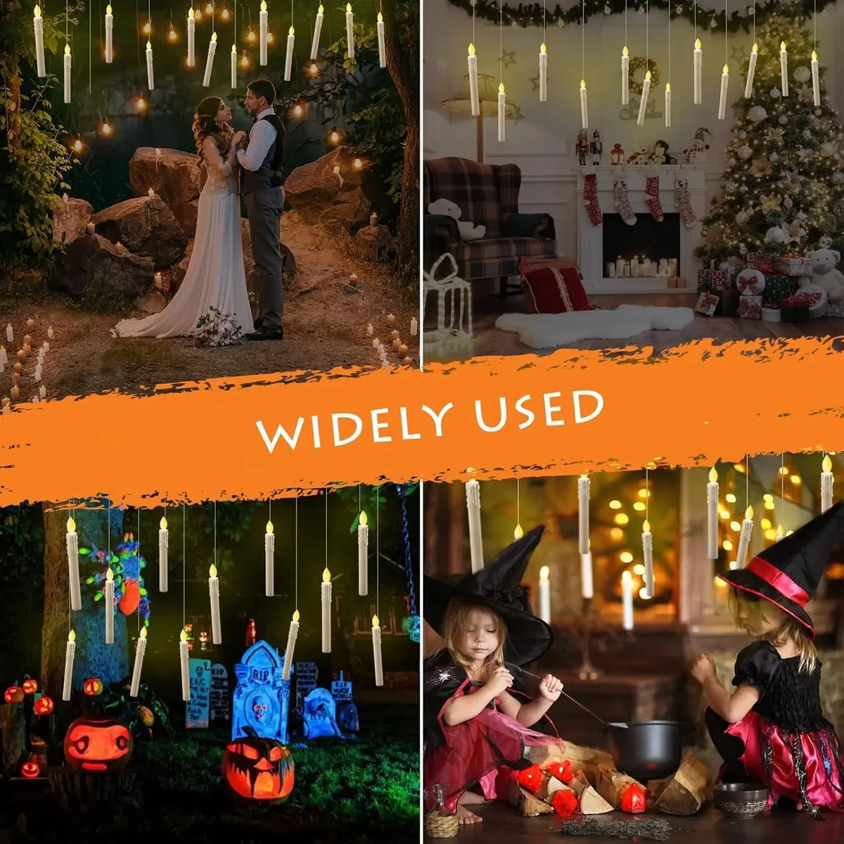 Magical Floating Candles with Wand Control - Realistic LED Decor