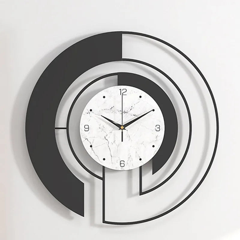Elegant Gold Metal Wall Clock - Silent & Decorative