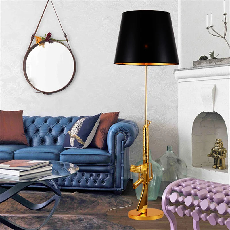 Luxury AK47 Gun Design Lamp - Creative Metal Desk Decor
