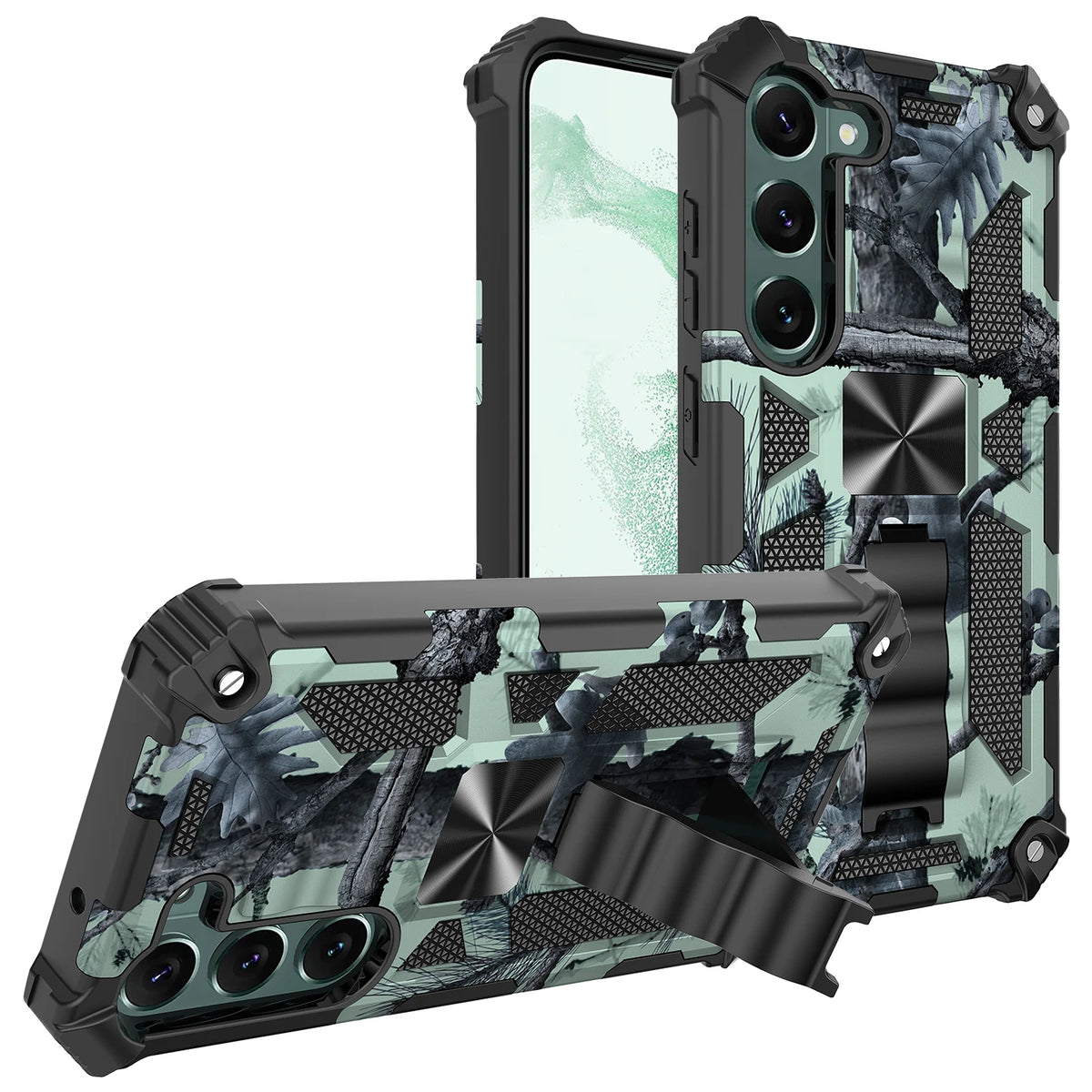 Premium Shockproof Phone Case with Built-in Kickstand