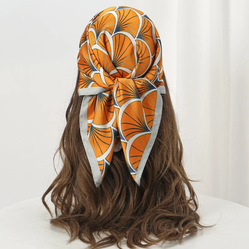 Luxury Square Silk Scarf - Satin Hair Bandana & Neckerchief