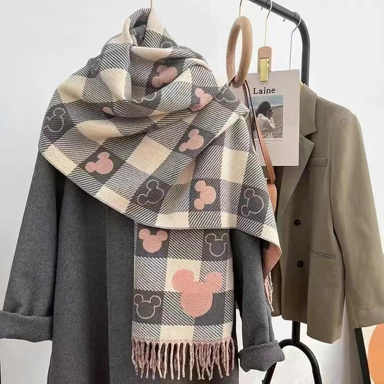 Luxury Winter Cashmere Scarf - Warm Pashmina & Long Tassels