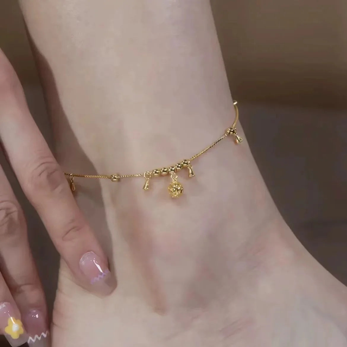 Elegant Vintage Bell Anklets - Palace Design