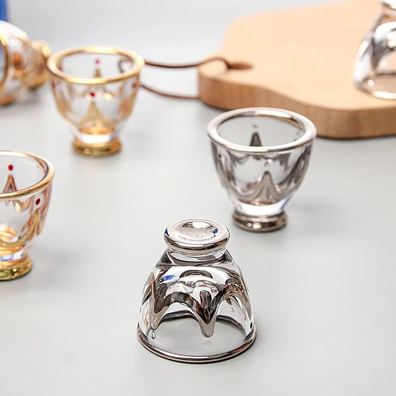 Elegant Luxury Crystal Shot Glass - Hand-Painted 10ml