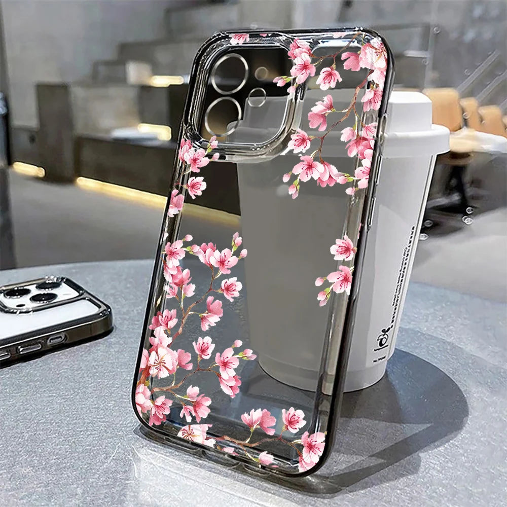 Premium Flower iPhone Case - Clear Shockproof Protection