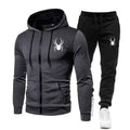 Premium Men's Spider Print Zip Tracksuit - Athletic Jogging Set