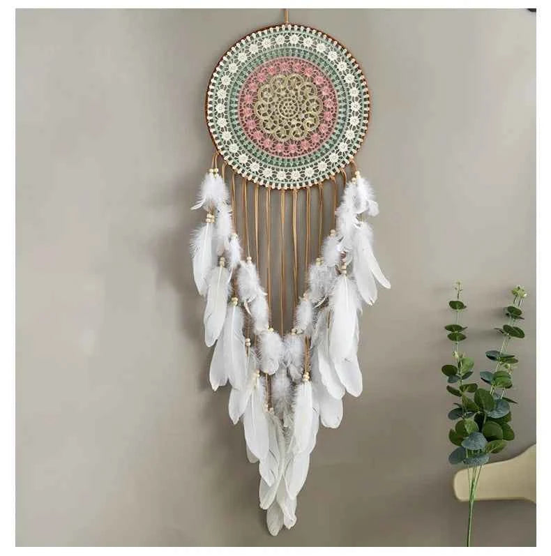 Colorful Handwoven Dreamcatcher Wall Hanging - Feather Tassel Ornament for Bedroom & Home Décor - Tulique