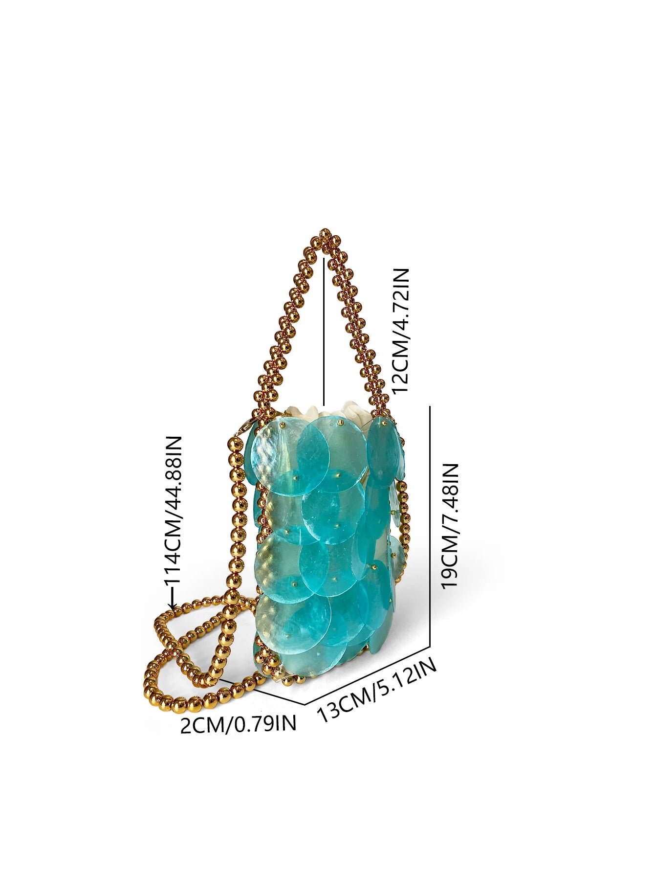 Elegant Sparkle Bead Bag - Handmade Mermaid Princess Design