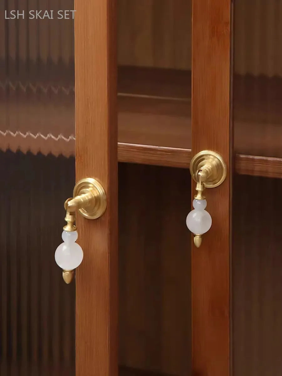 Elegant Brass Cabinet Handles - High-End Crystal Knobs