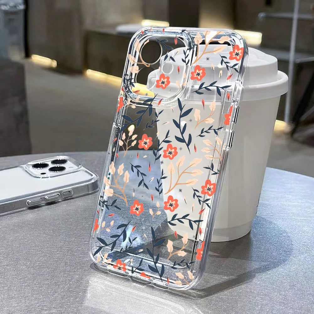 Premium Flower iPhone Case - Clear Shockproof Protection