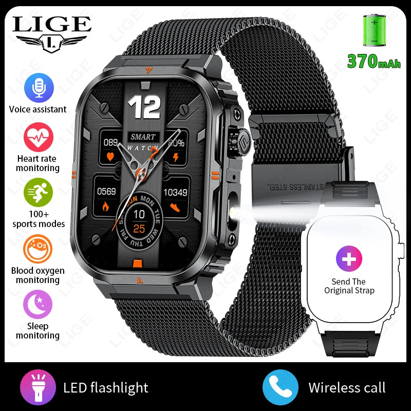 Ultimate Smart Watch For Men - IP68 Waterproof & Health Monitor