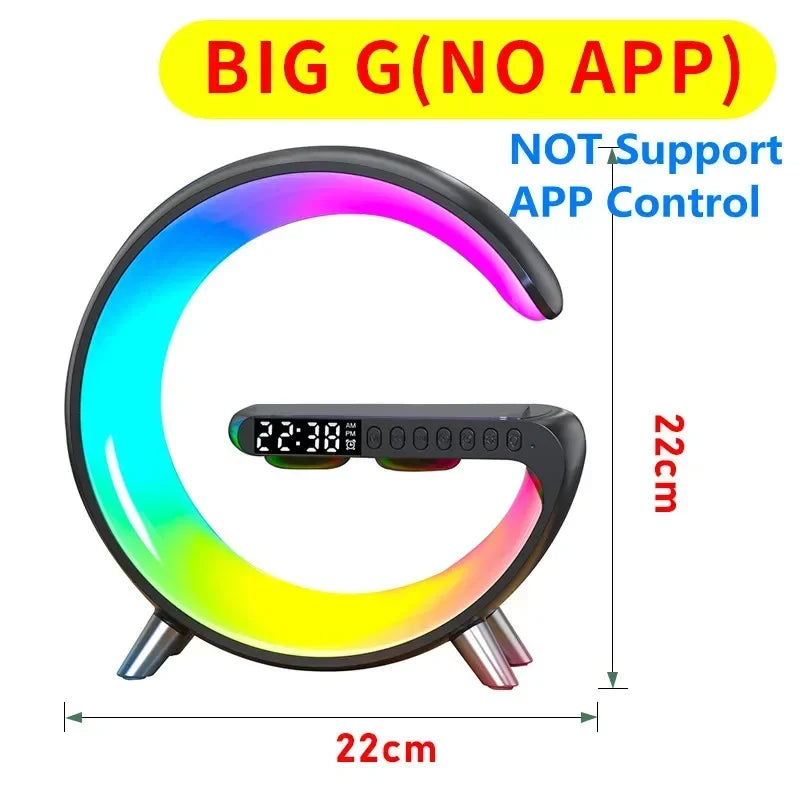 Premium Wireless Charger Desk Lamp with Bluetooth Speaker & RGB Night Light