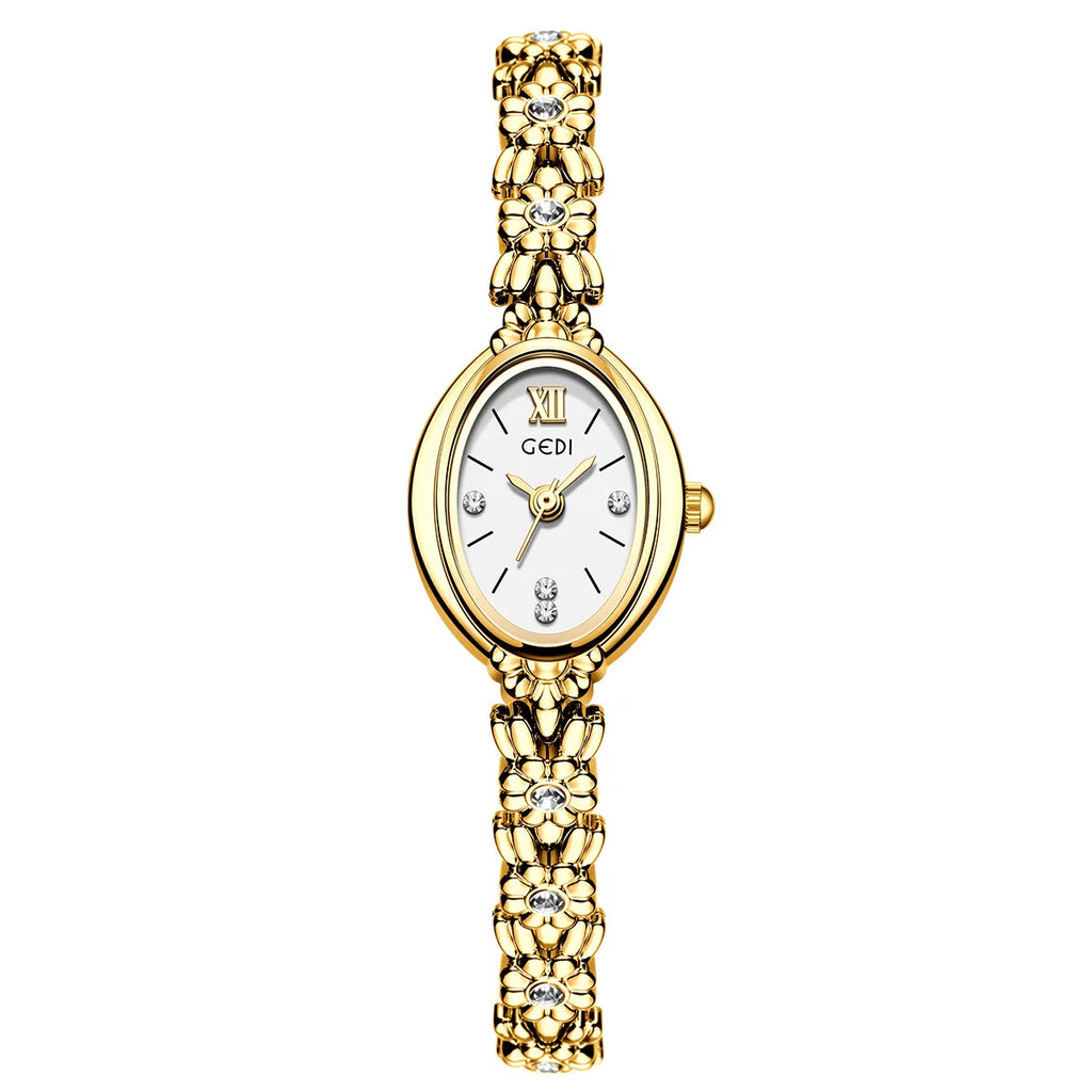 Elegant Retro Diamond Women's Watch - Exquisite Bracelet Design
