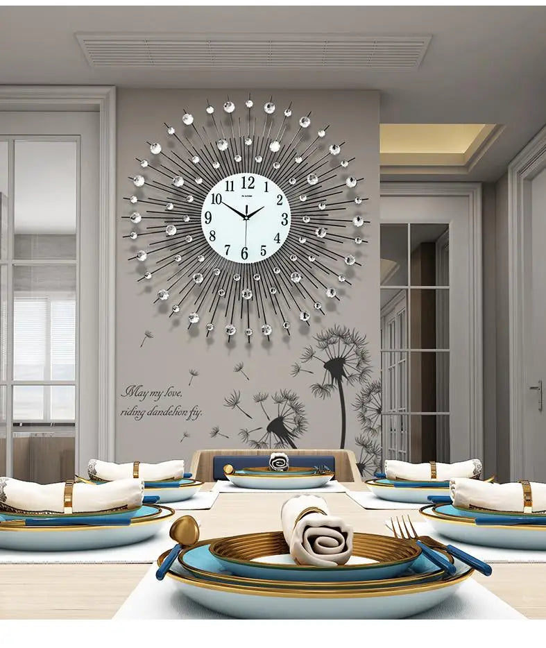 Elegant Luxury Electronic Wall Clock - Silent Quartz Movement