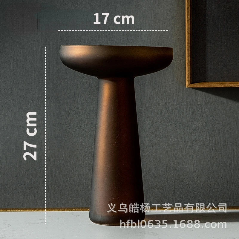 Nordic Frosted Glass Vase - Elegant Modern Table Decor