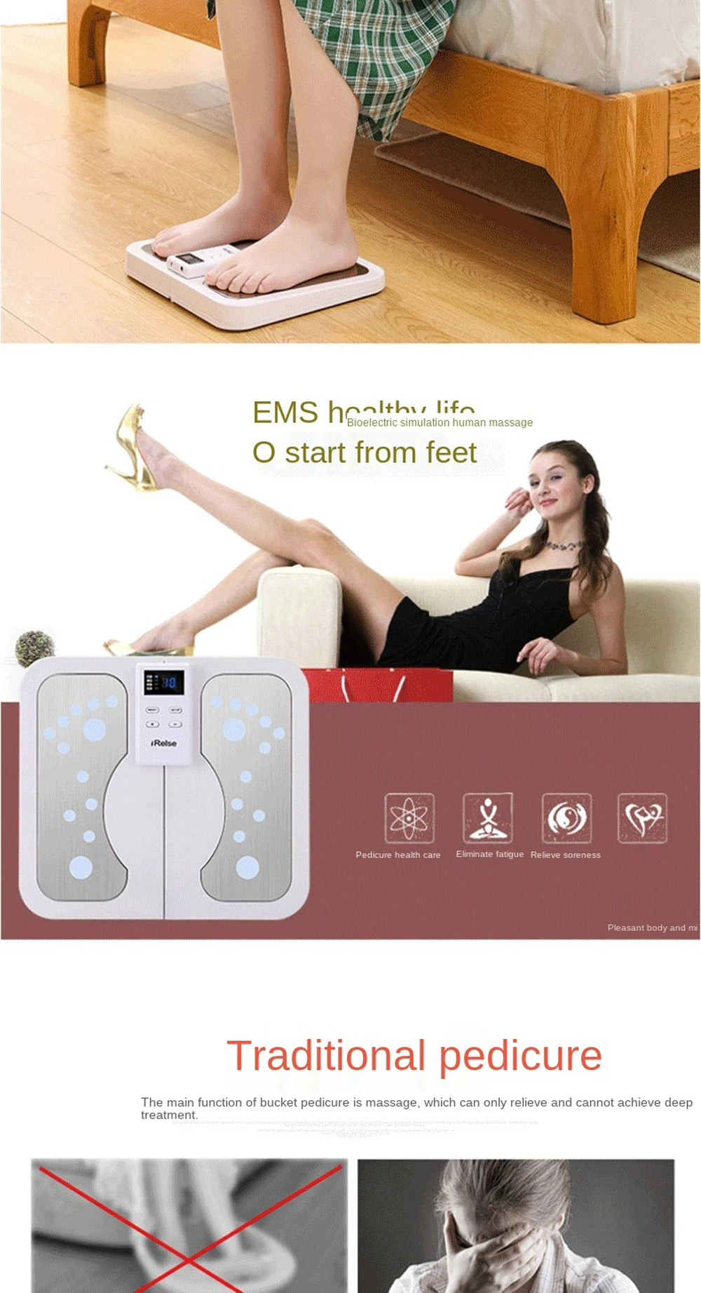 Premium EMS Foot Massager for Circulation & Relief