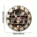 Elegant Wooden Kitchen Wall Clock - Silent & Decorative