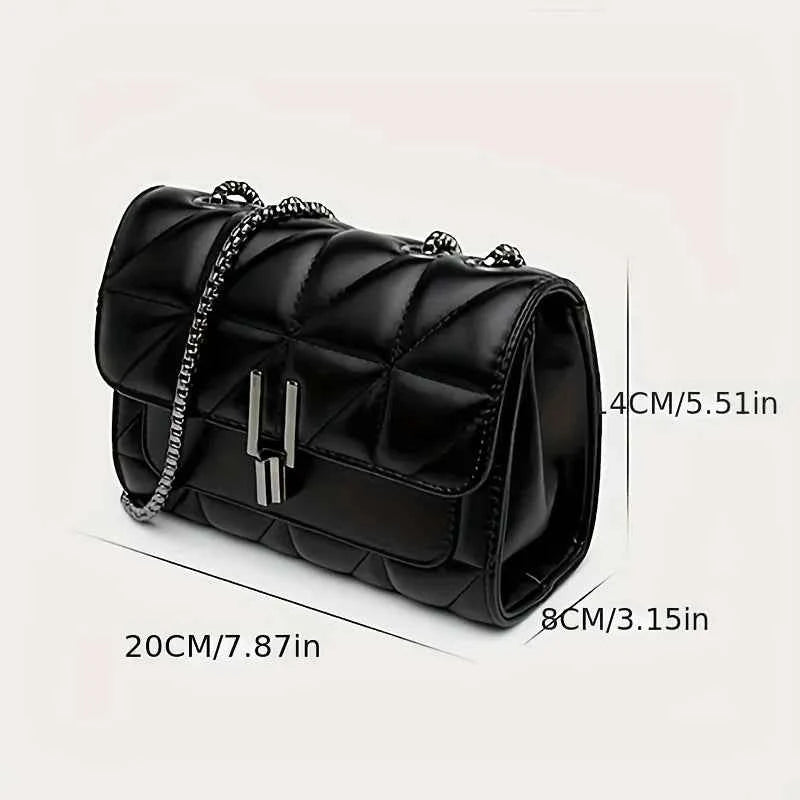 Elegant Mini Plaid Crossbody Bag - Classic Flap Purse