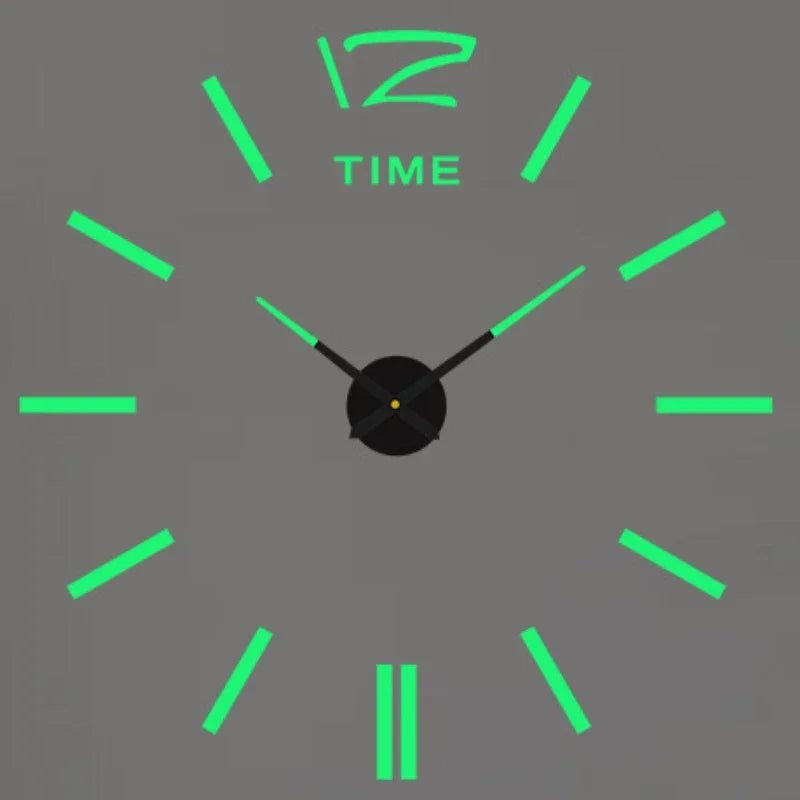 Elegant Modern Large Wall Clock - 3D DIY Quartz Design