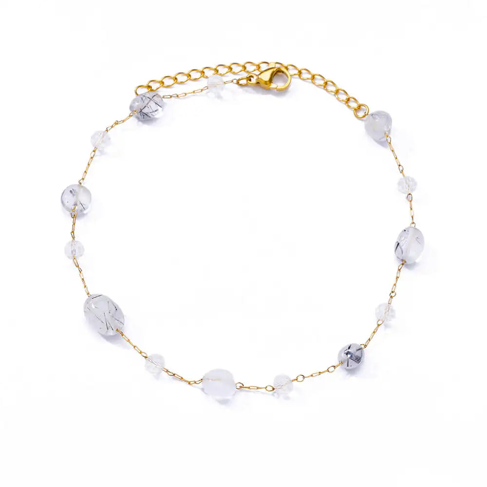 Elegant Zircon Flowers Bracelet - Luxury Gold Steel Jewelry