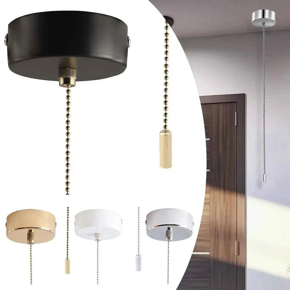 Luxury Pull Cord Light Switch - Modern Gold Bathroom Decor