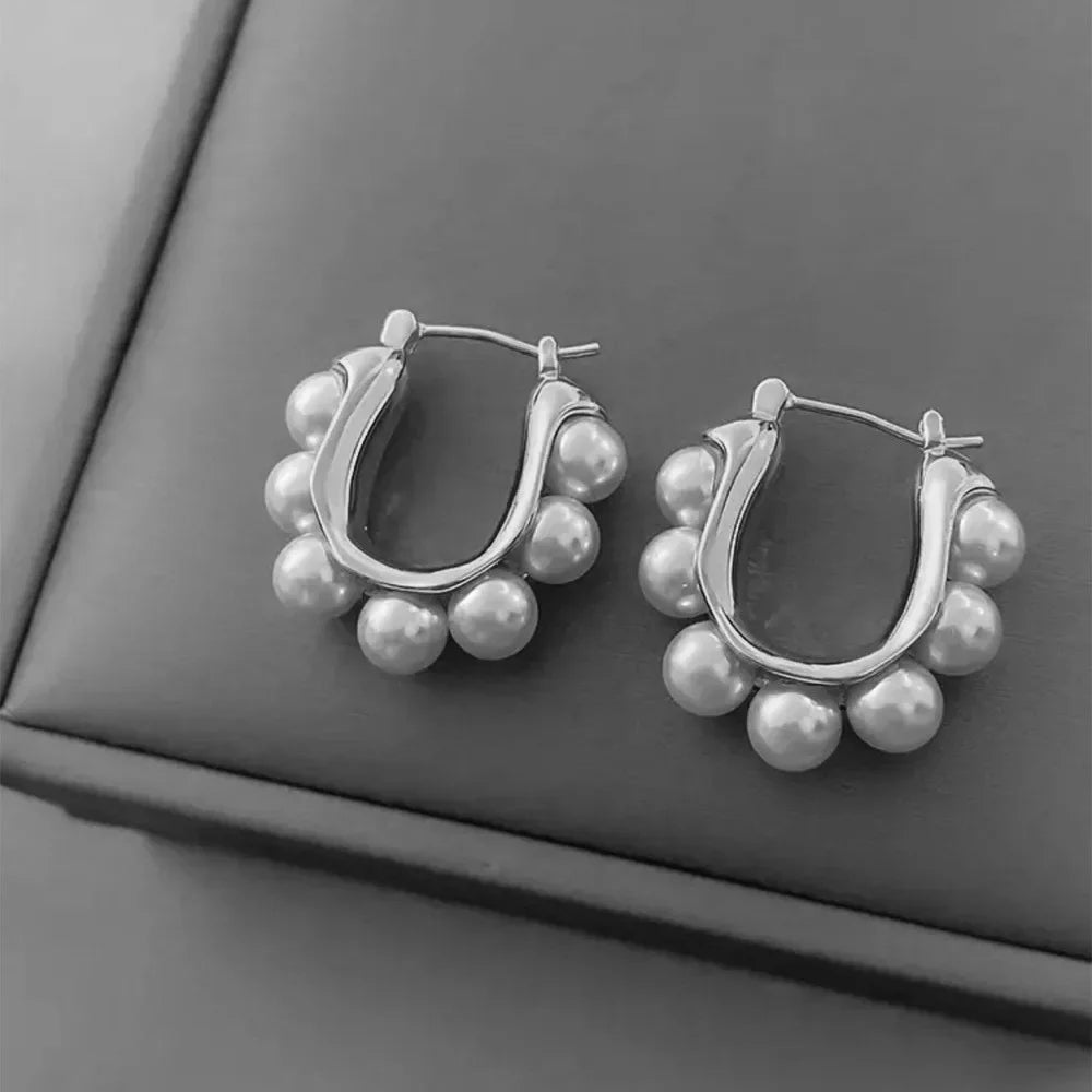 Elegant Geometric Hoop Earrings - Modern Irregular Circle Jewelry