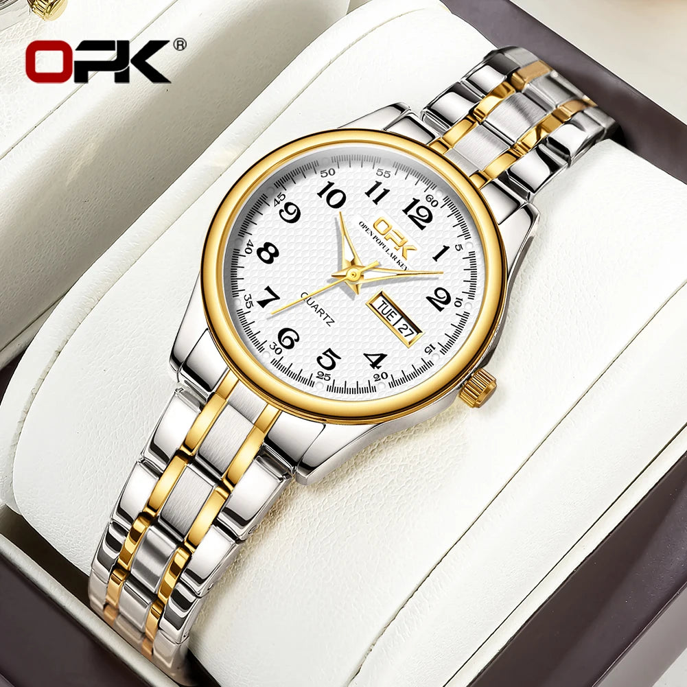Elegant Women Quartz Watch - Waterproof Stainless Steel Luxury Ladies Timepiece