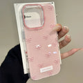 Elegant Pink Bow iPhone Case - Shockproof & Glossy