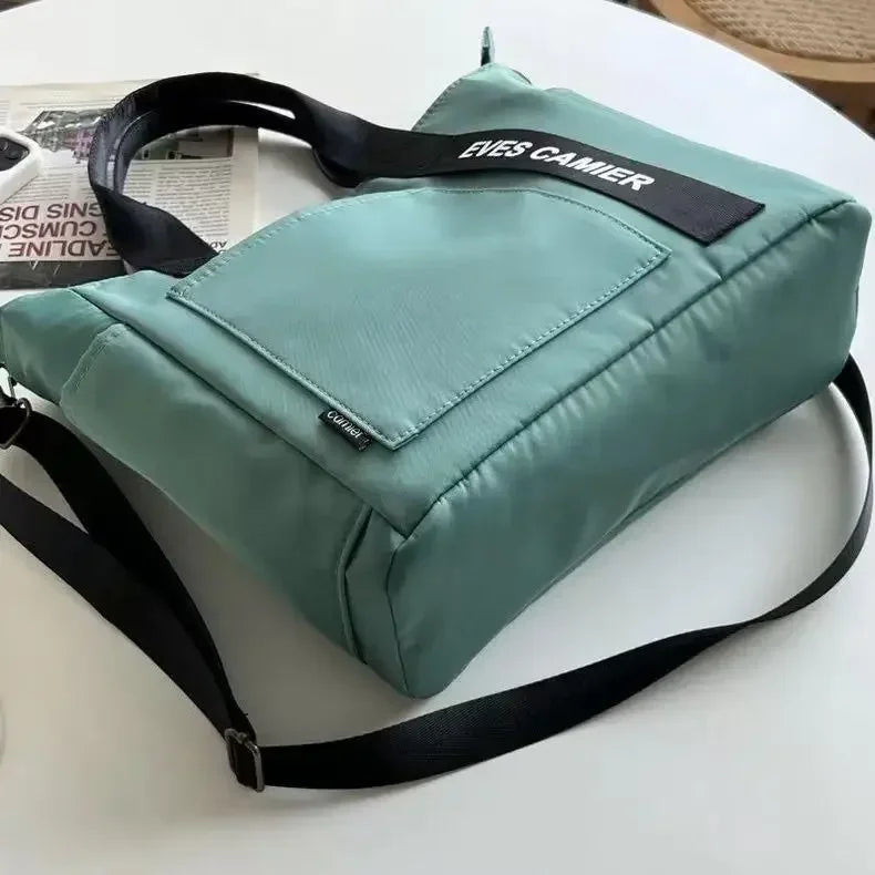 Elegant Casual Tote Bag - Waterproof Nylon Messenger
